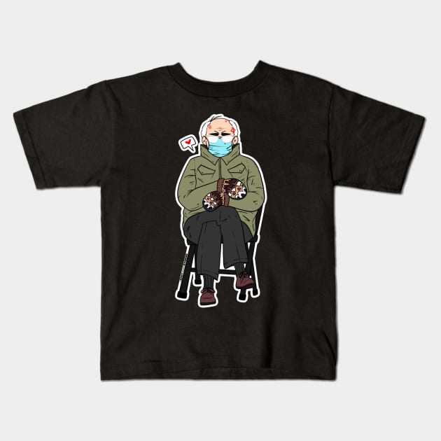 Bernie's Mittens Kids T-Shirt by Spicy Panda Stickers